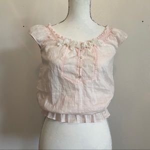 Abercrombie & Fitch pink peasant top women’s small